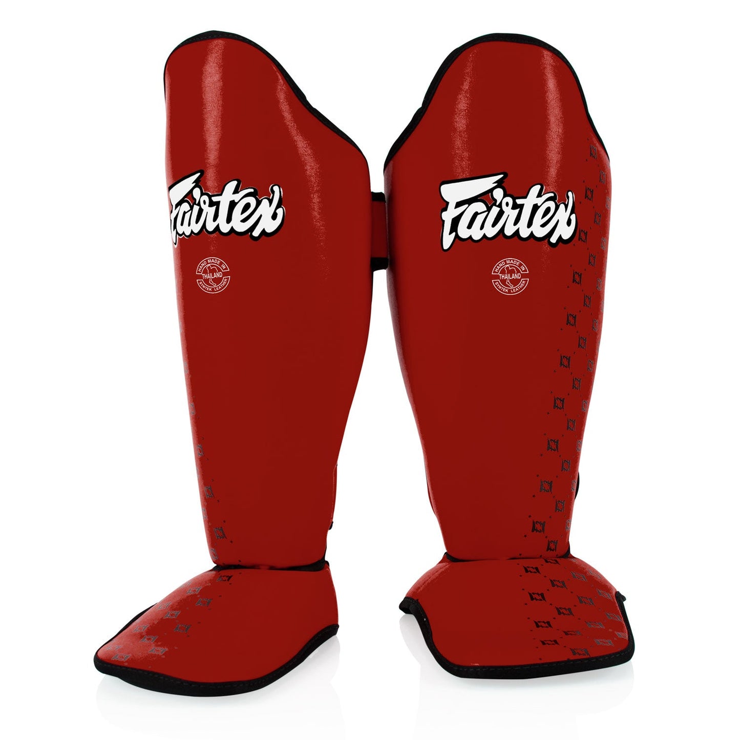 Fairtex Shin Pads Red-global-mma.co.uk