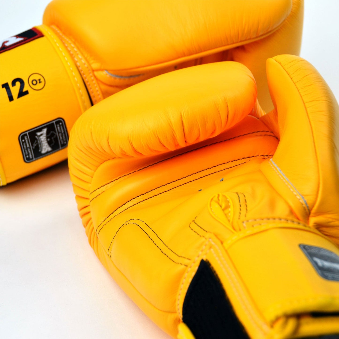 Twins Velcro Boxing Gloves Yellow-global-mma.co.uk